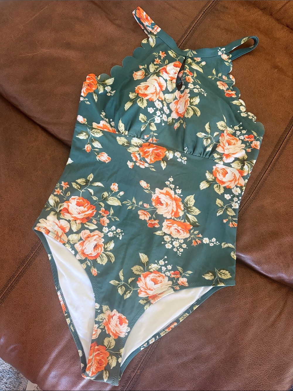 CupShe Floral One Piece 🧡